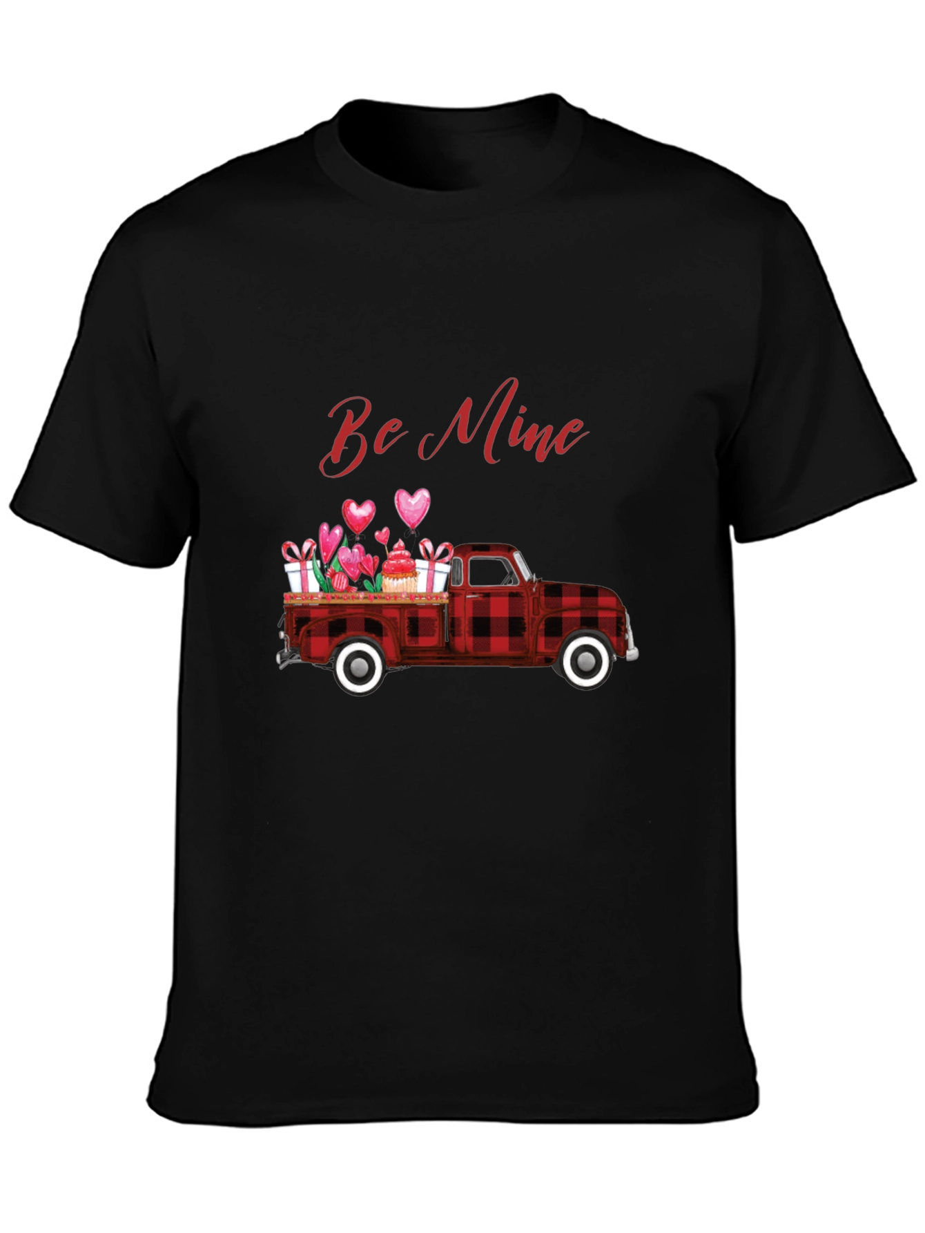 Be Mine Valentines Truck Graphic T-Shirt