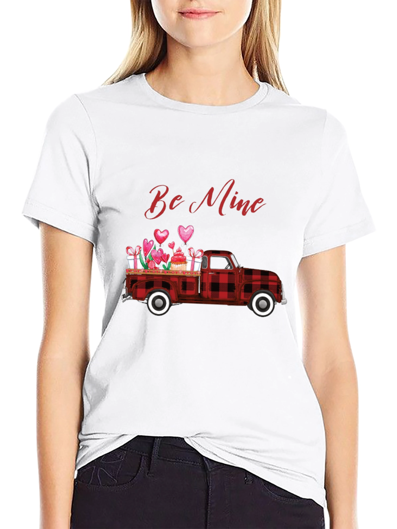 Be Mine Valentines Truck Graphic T-Shirt