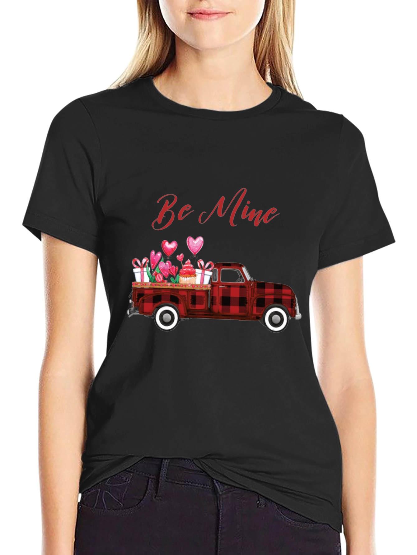 Be Mine Valentines Truck Graphic T-Shirt