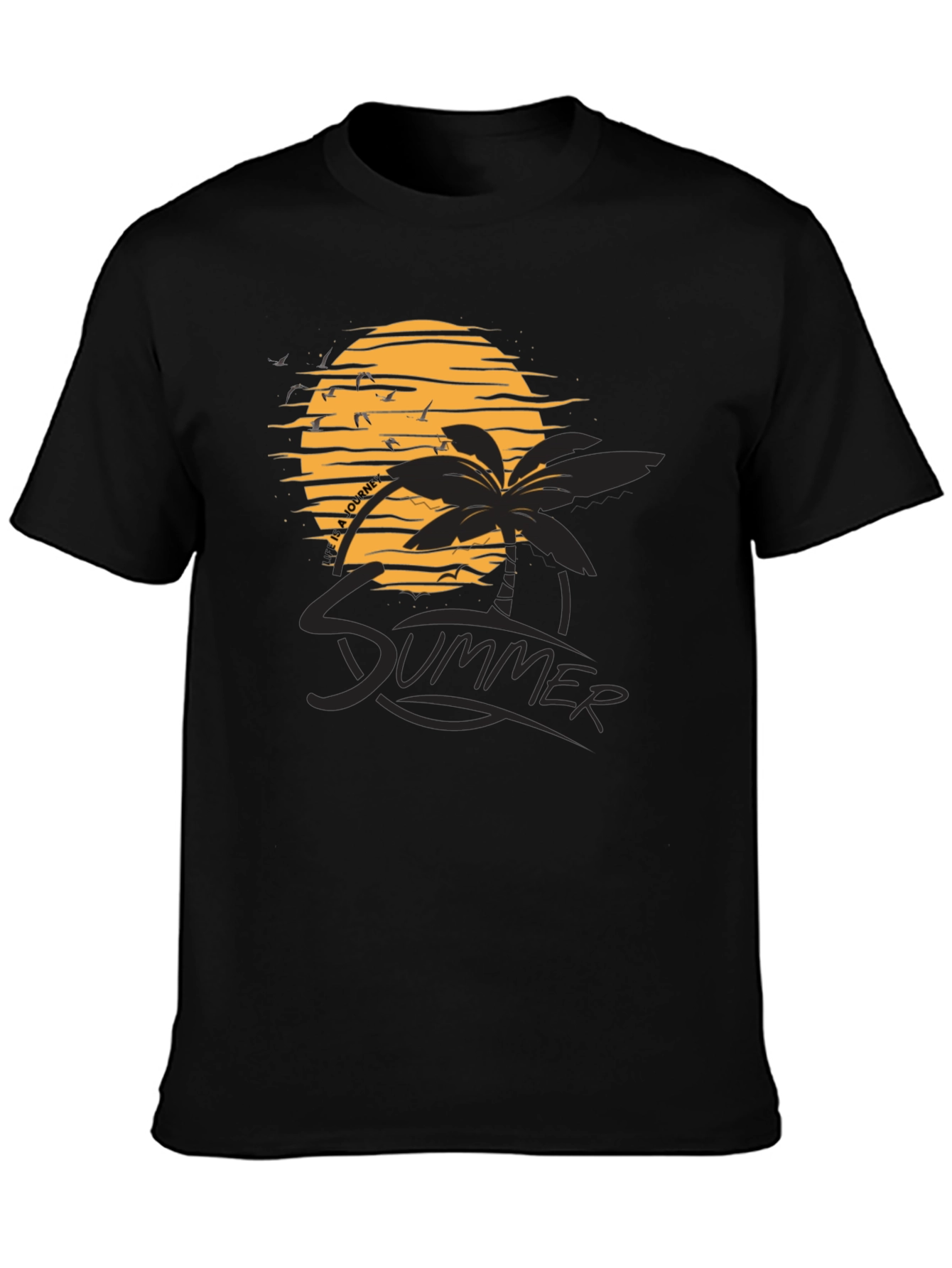 Summer Vibes Black Graphic Tee