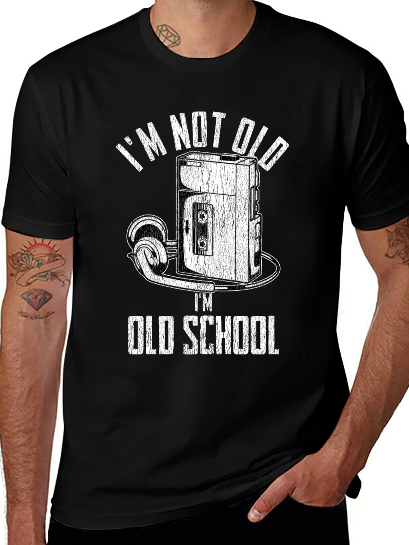 Im Not Old Im Old School Cassette Player T-Shirt