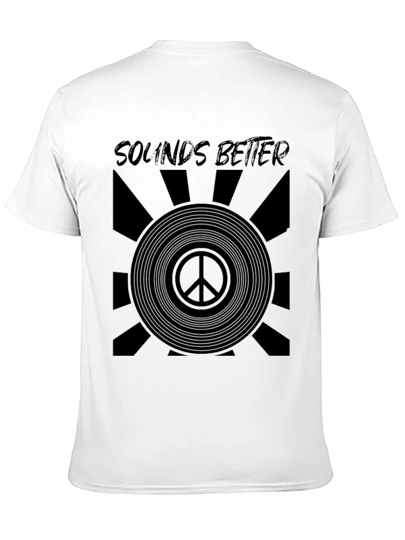 Sounds Better Peace Sign Graphic Tee - Black