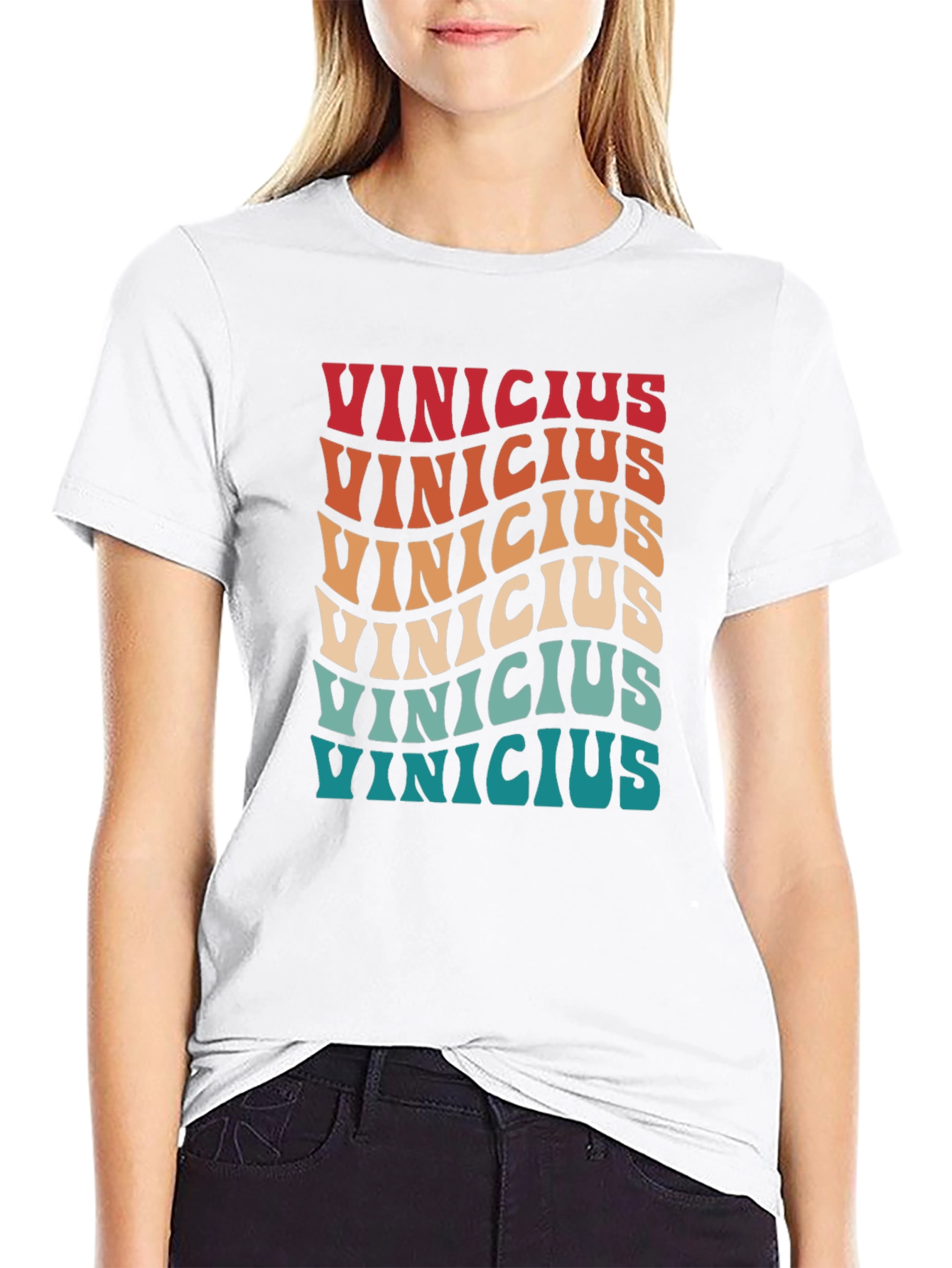 Retro Vinicius T-Shirt - Wavy Text Design