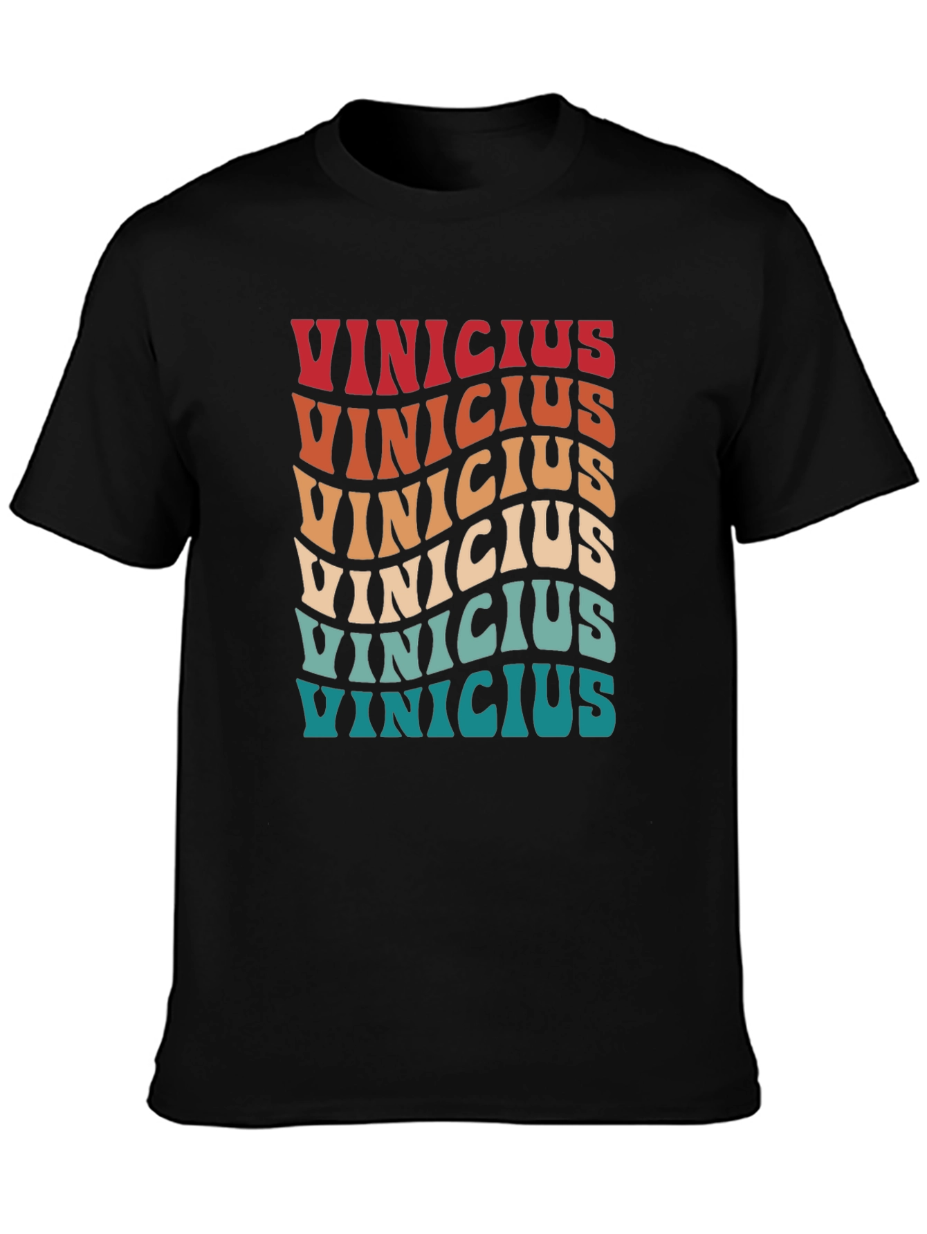 Retro Vinicius T-Shirt - Wavy Text Design