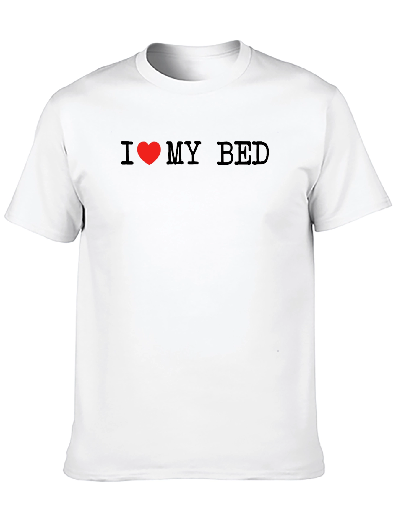 I Love My Bed Black T-Shirt