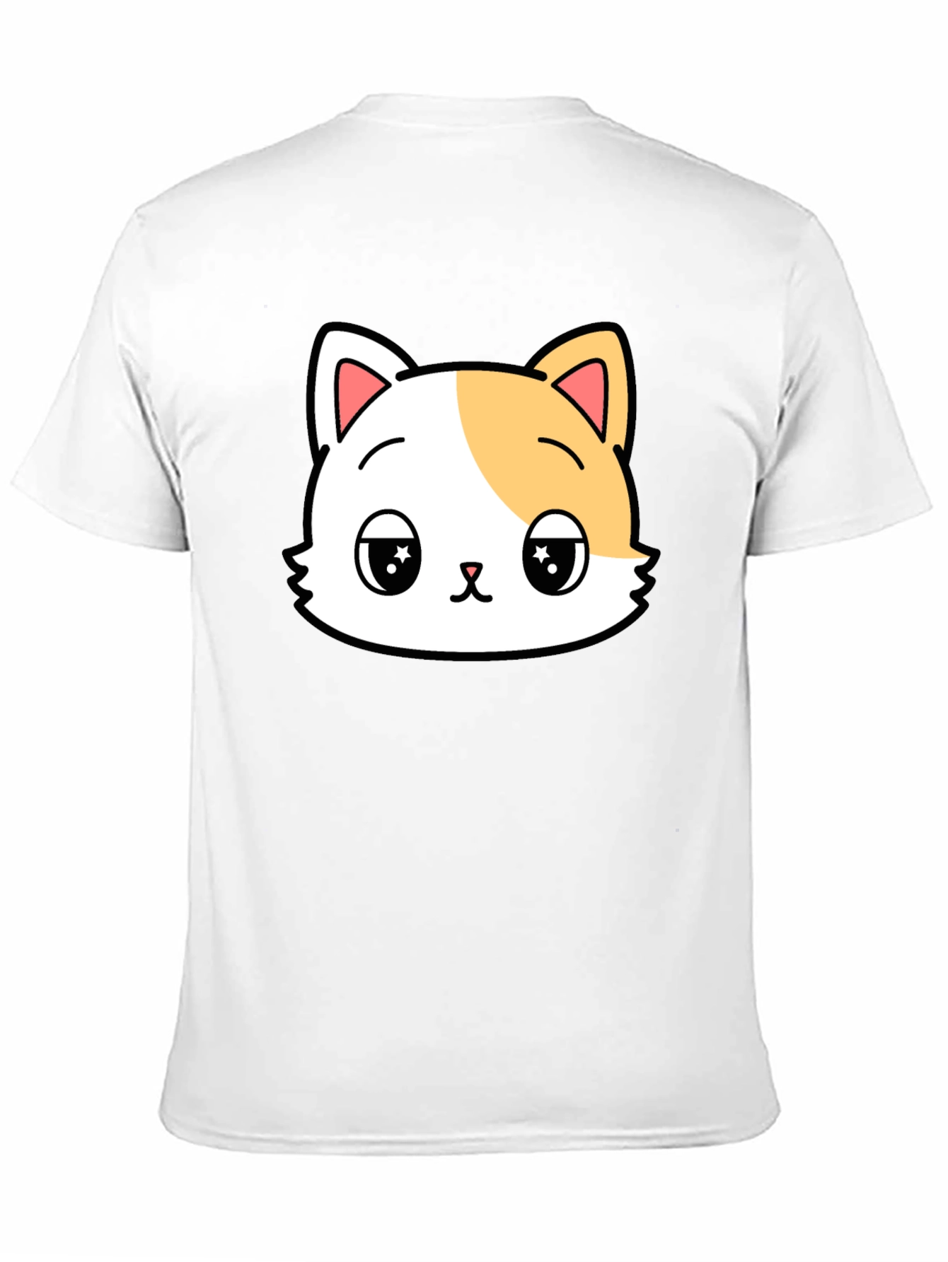 Cute Cartoon Cat Graphic Tee - Soft Cotton Blend