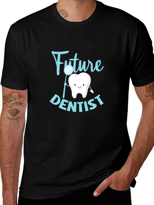 Future Dentist Graphic Tee - Black Cotton T-Shirt