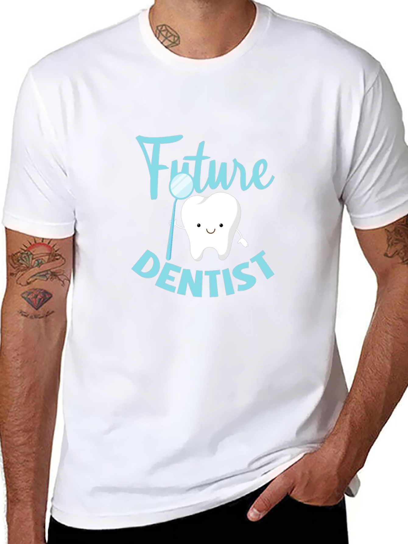 Future Dentist Graphic Tee - Black Cotton T-Shirt