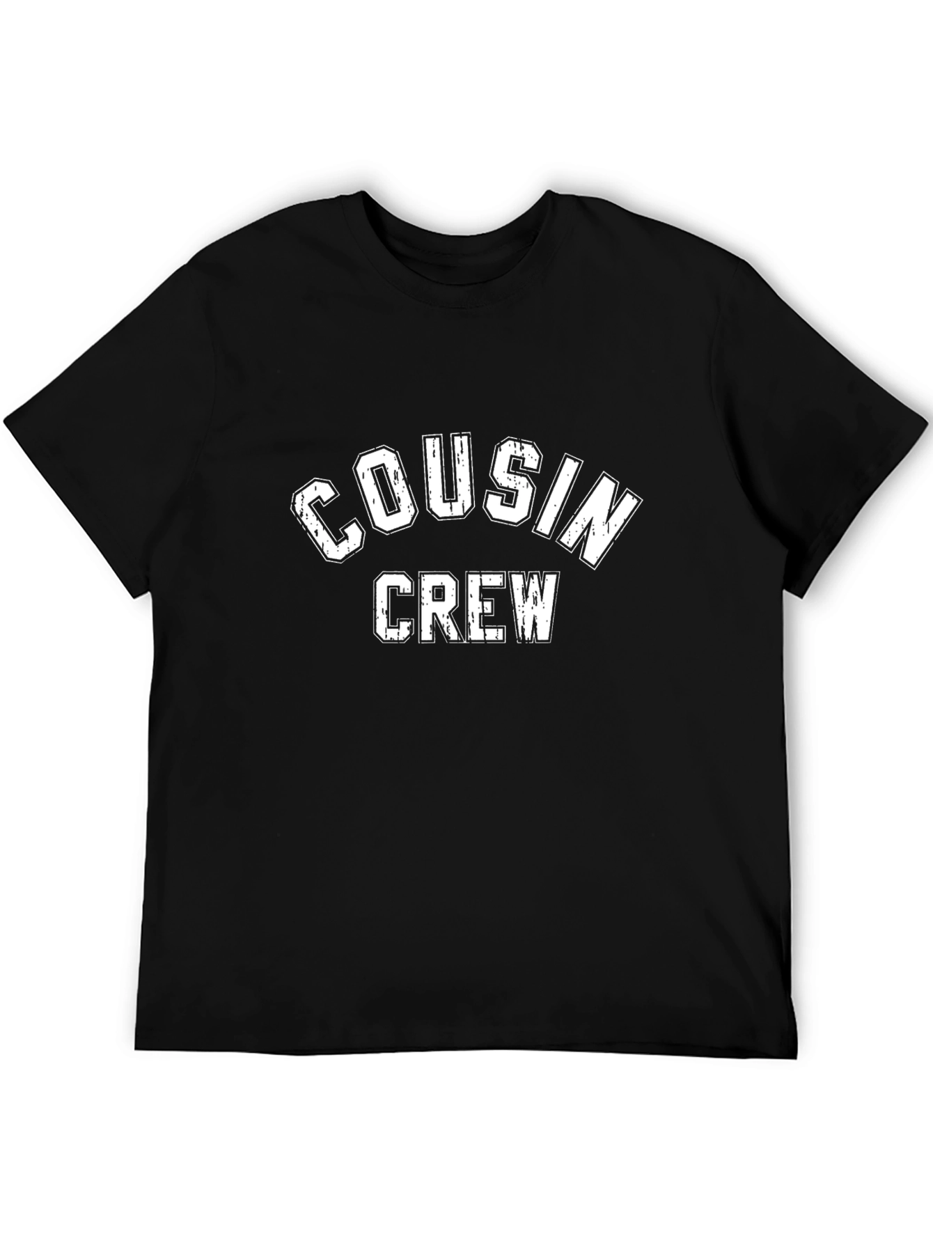 Cousin Crew Black Cotton Graphic T-Shirt