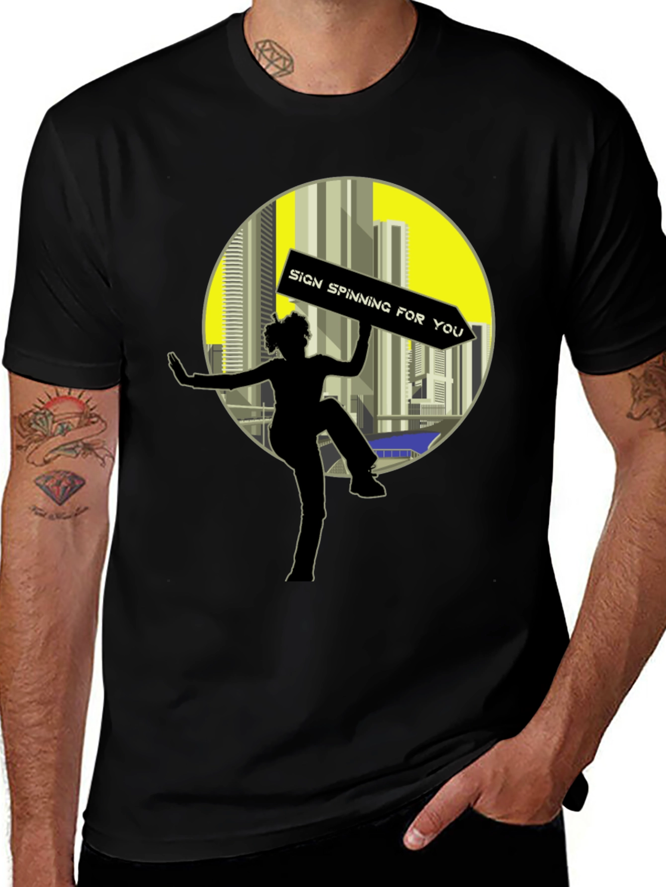 Sign Spinner Graphic Tee - Street Performer Shirt