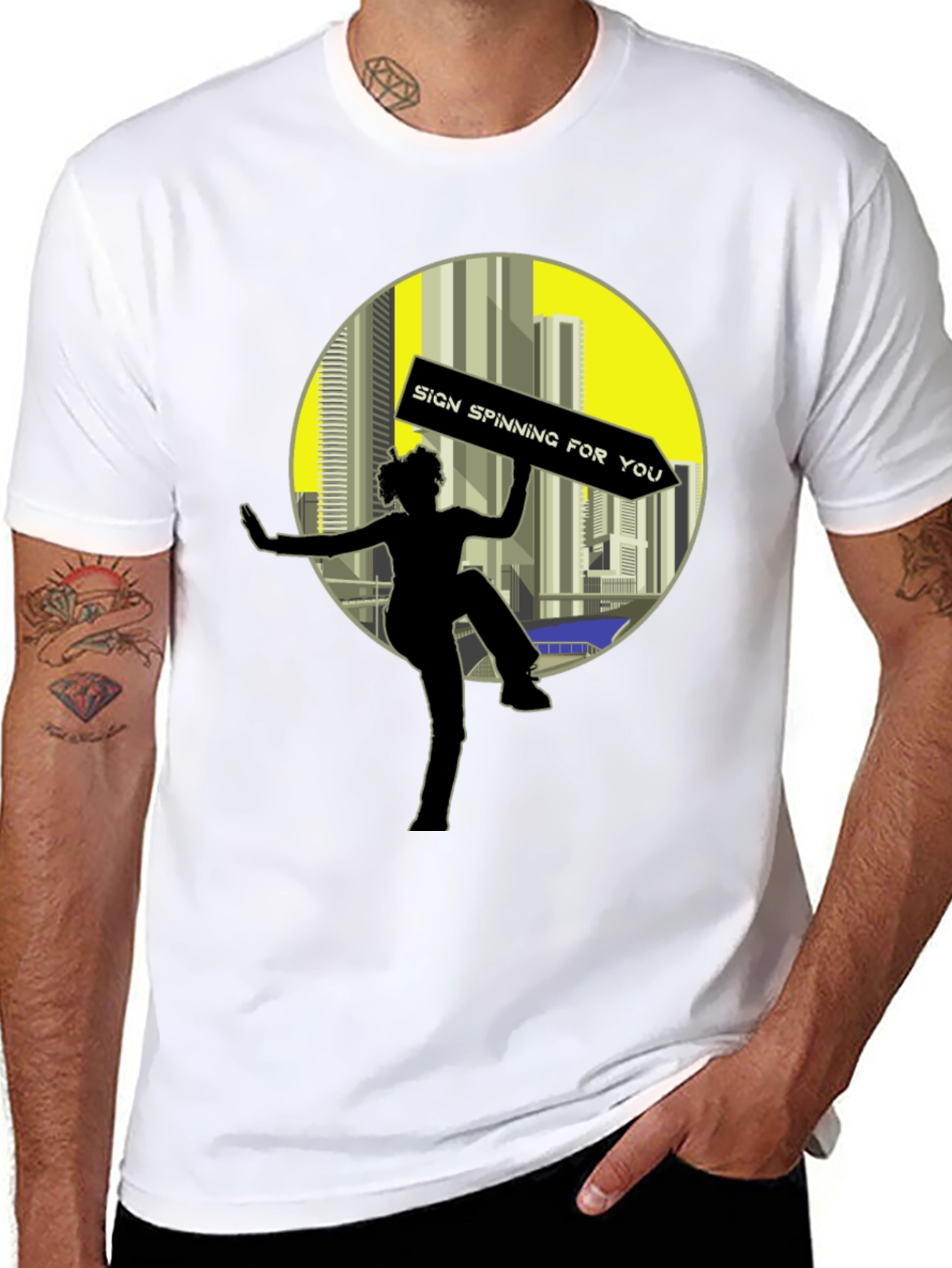 Sign Spinner Graphic Tee - Street Performer Shirt