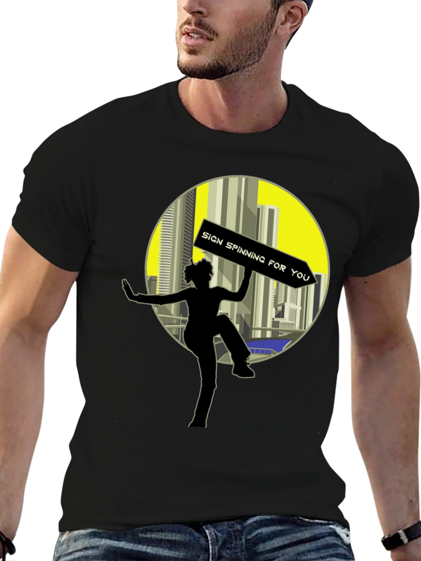 Sign Spinner Graphic Tee - Street Performer Shirt