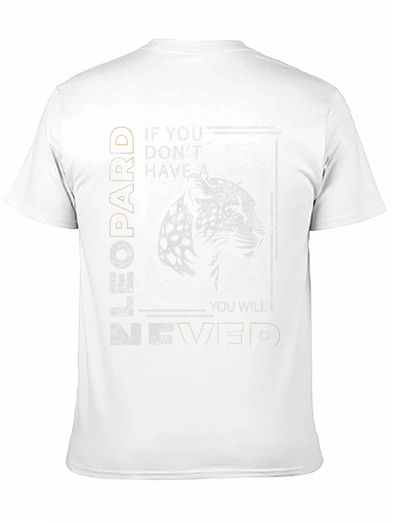 Leopard Graphic Tee - Never Give Up