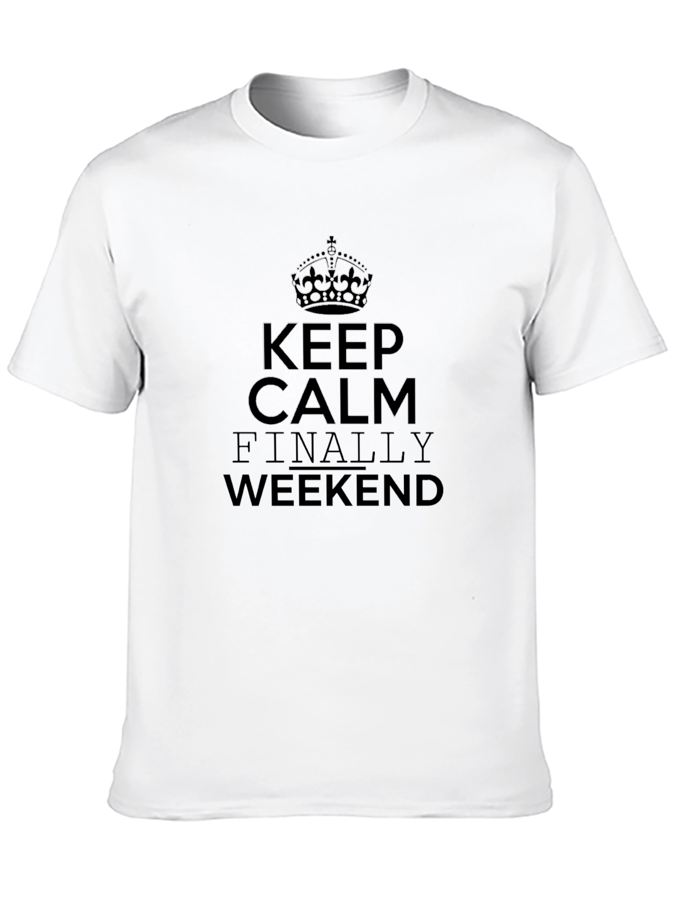 Keep Calm Weekend Black T-Shirt