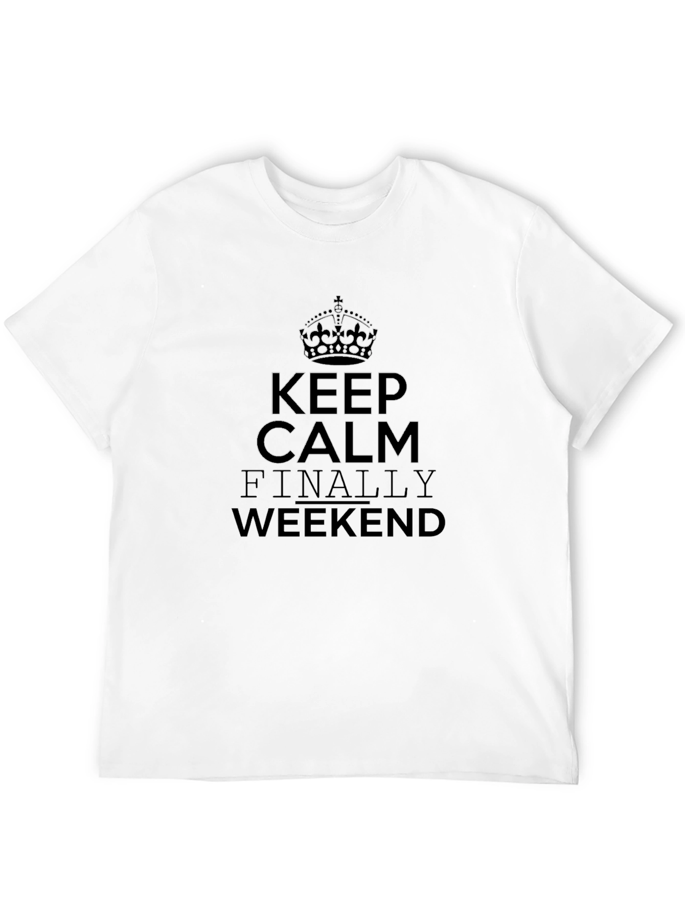 Keep Calm Weekend Black T-Shirt