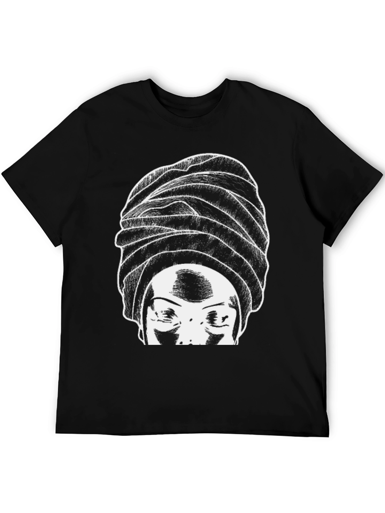 Graphic Print T-Shirt - Head Wrap Design