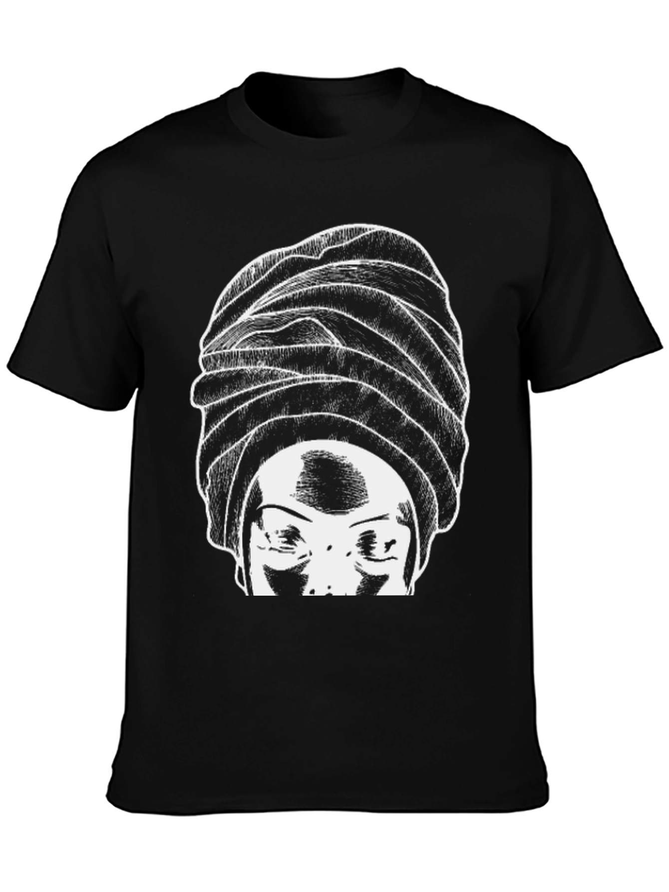 Graphic Print T-Shirt - Head Wrap Design