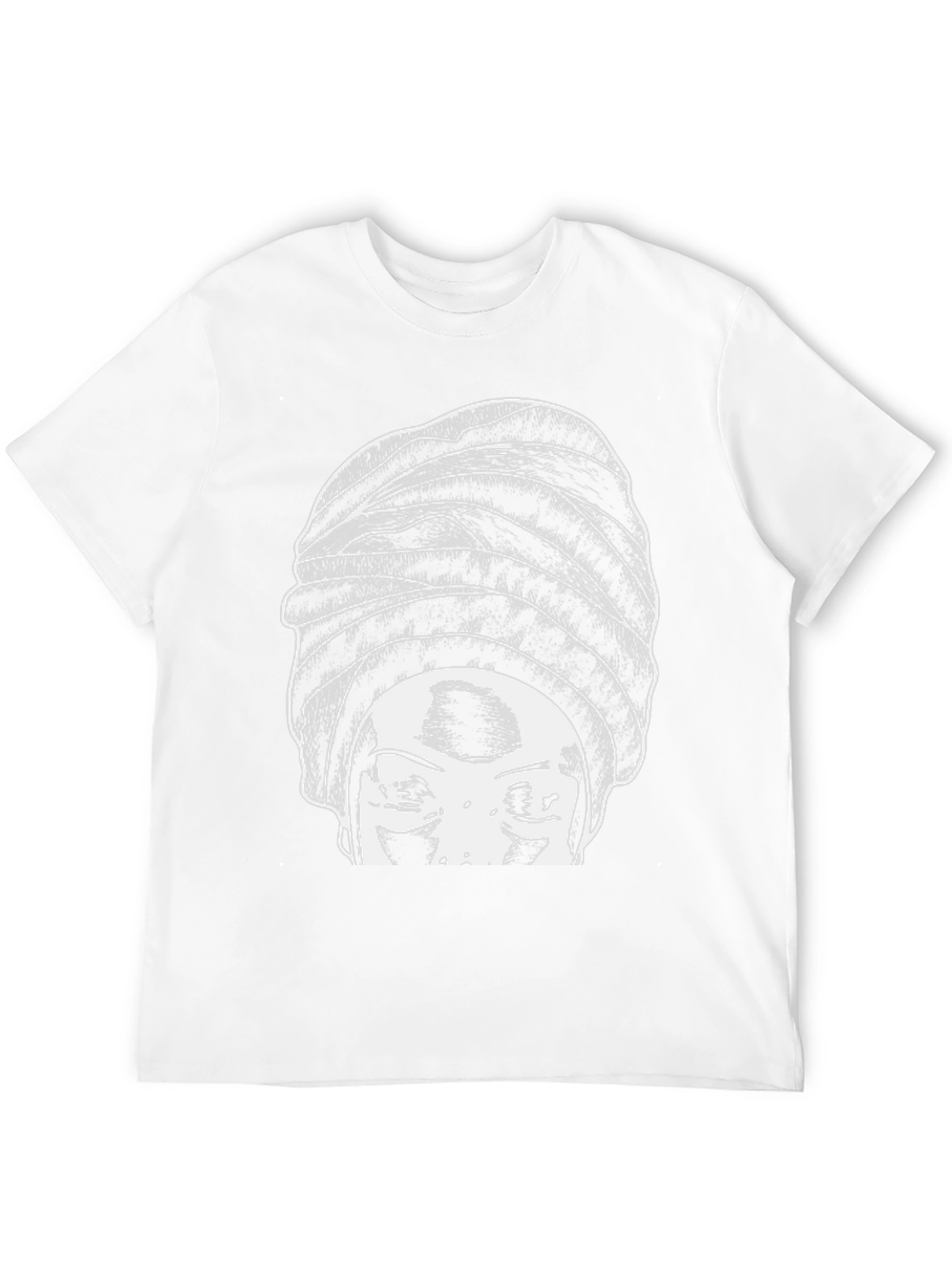 Graphic Print T-Shirt - Head Wrap Design