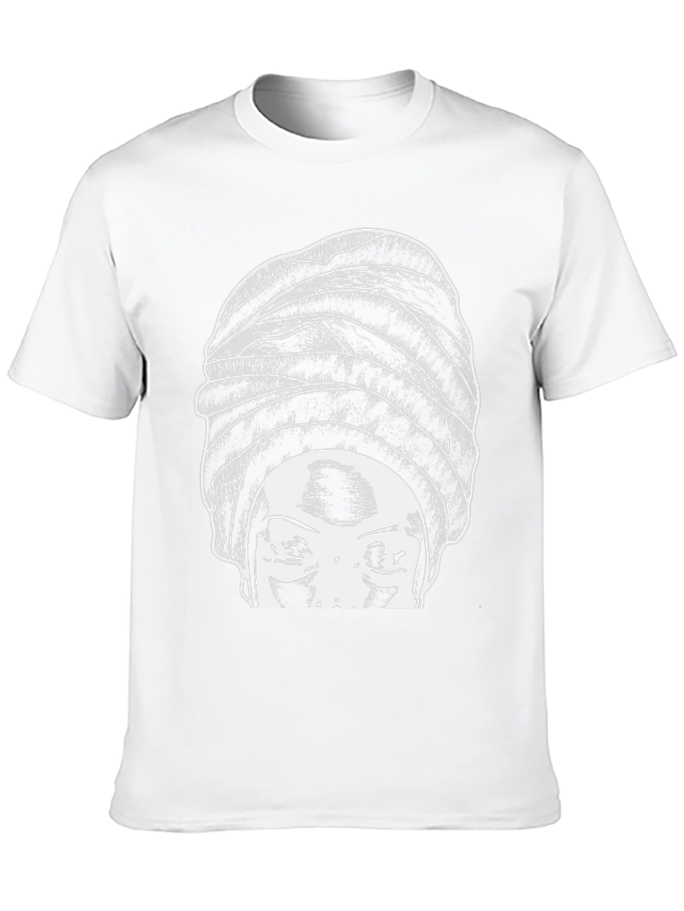 Graphic Print T-Shirt - Head Wrap Design