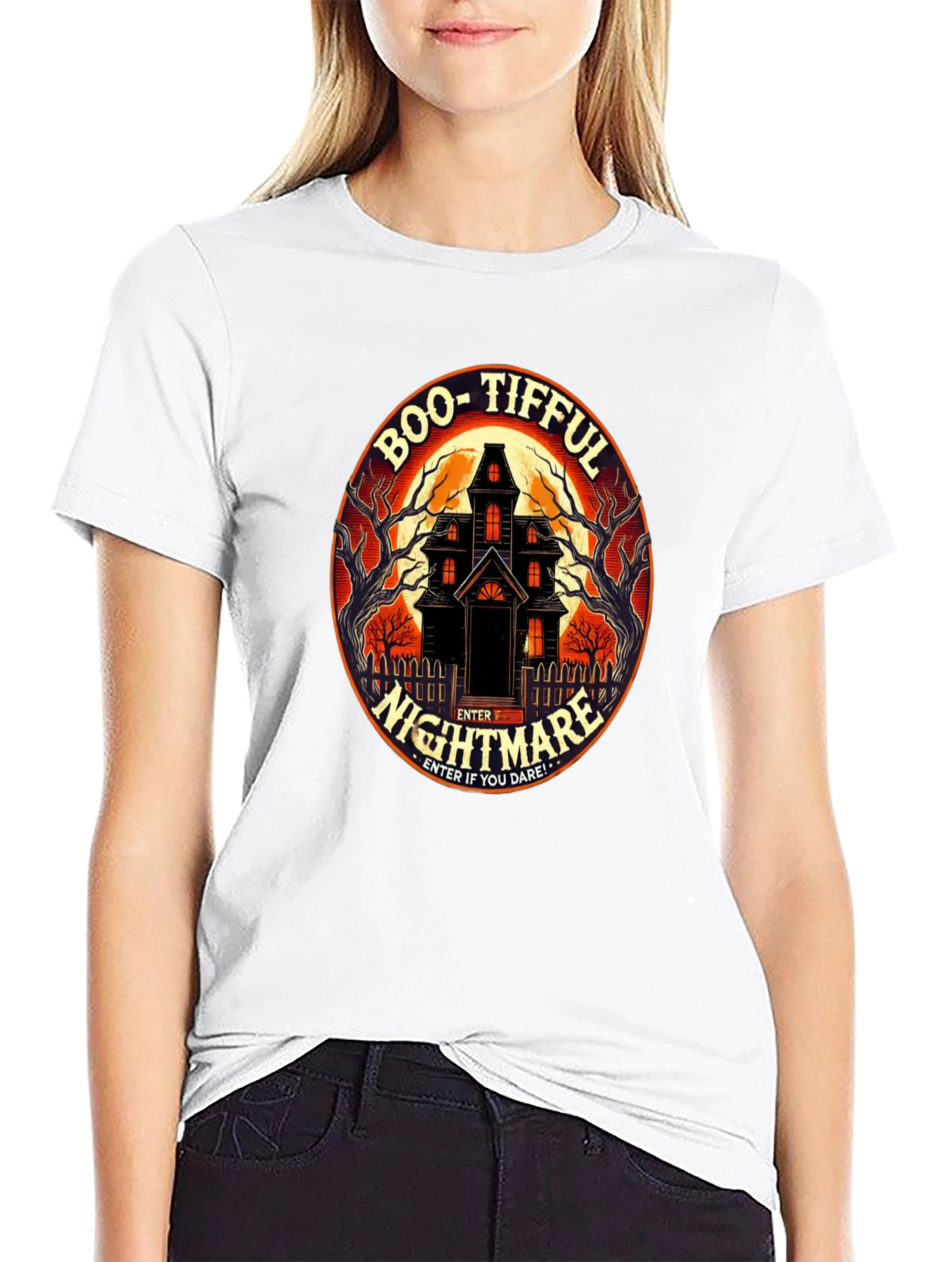 Boo-tiful Nightmare Halloween Graphic T-Shirt
