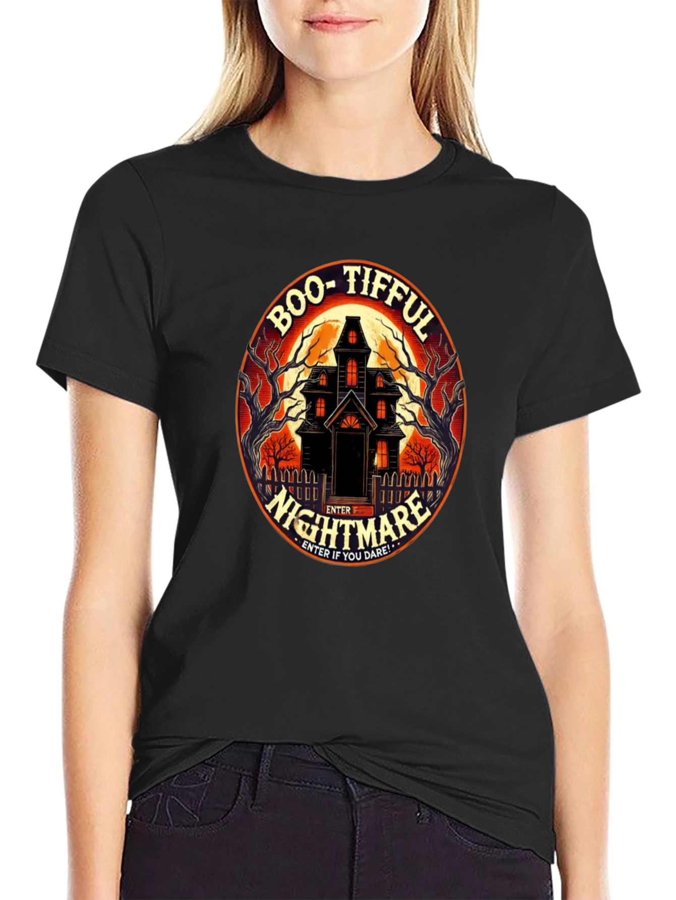 Boo-tiful Nightmare Halloween Graphic T-Shirt