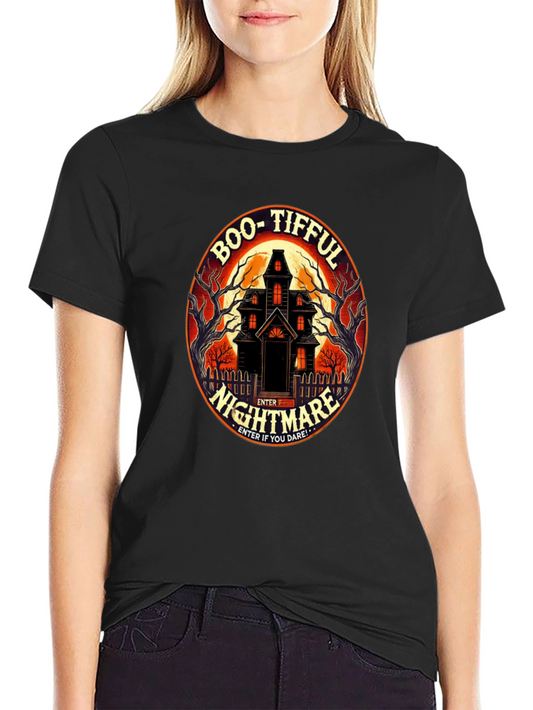 Boo-tiful Nightmare Halloween Graphic T-Shirt