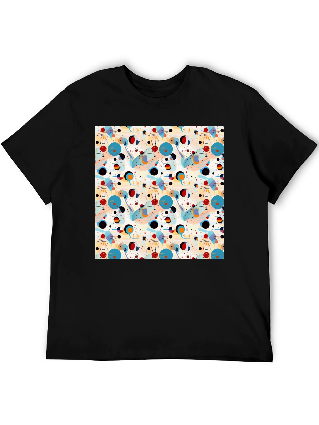 Abstract Pattern Graphic Print Mens T-Shirt