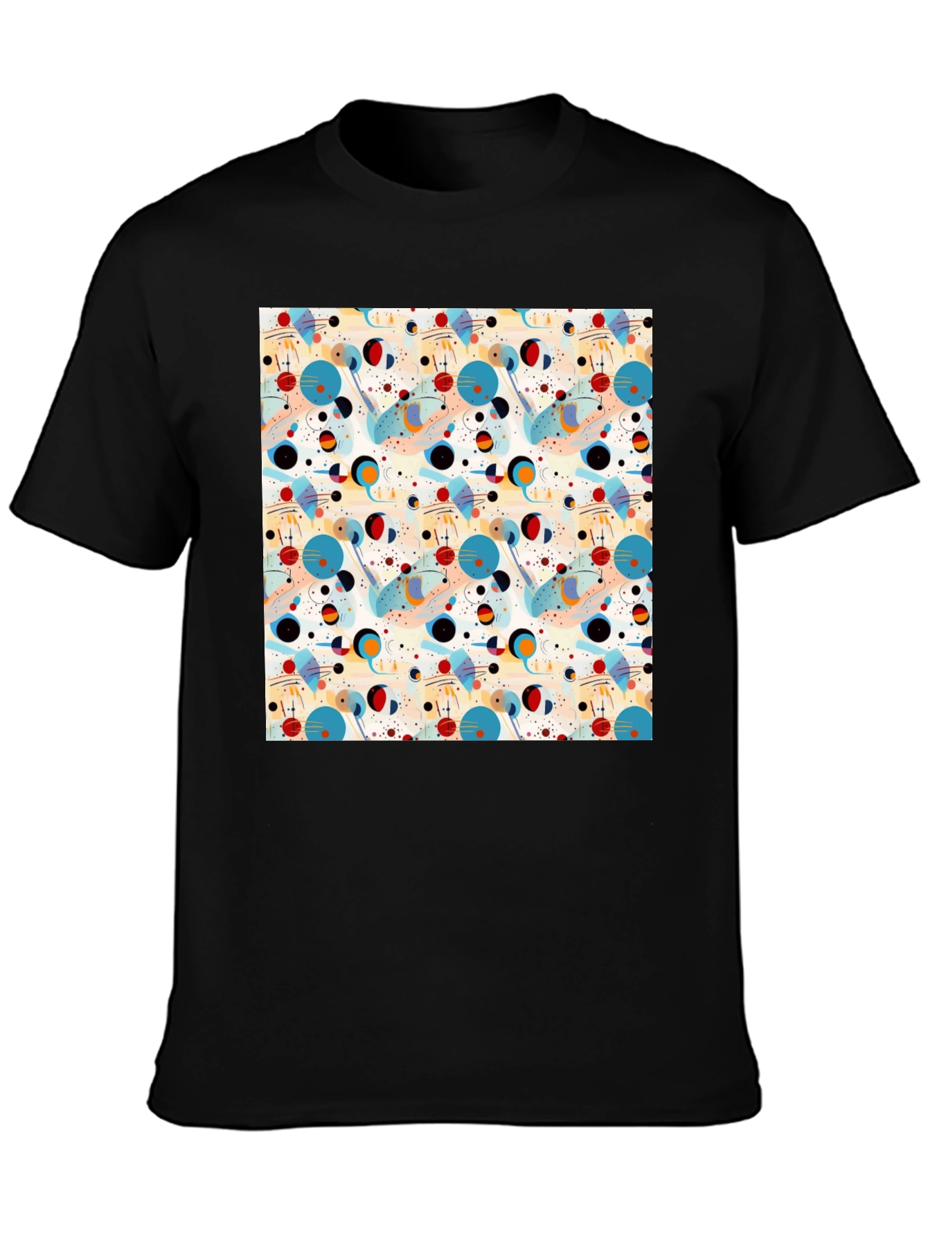 Abstract Pattern Graphic Print Mens T-Shirt