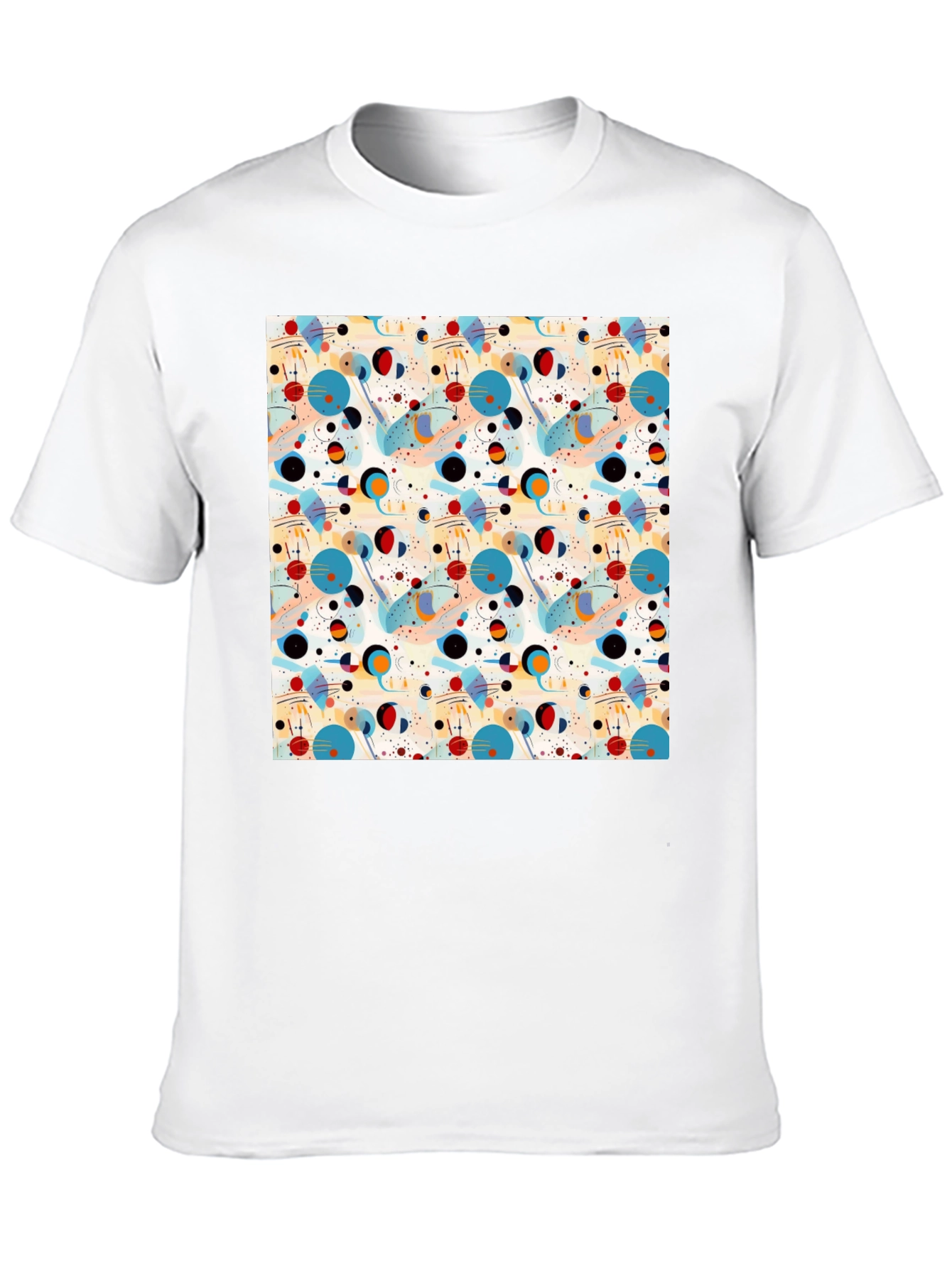 Abstract Pattern Graphic Print Mens T-Shirt