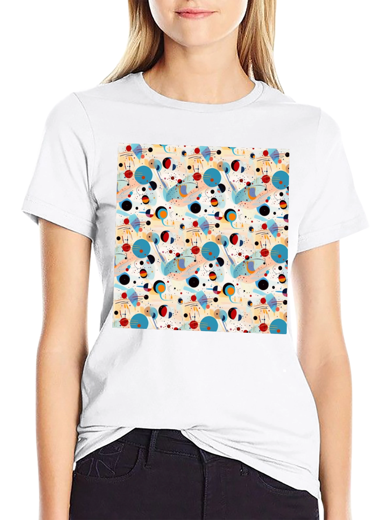 Abstract Pattern Graphic Print Mens T-Shirt