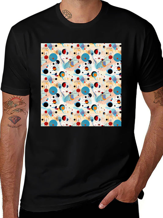 Abstract Pattern Graphic Print Mens T-Shirt