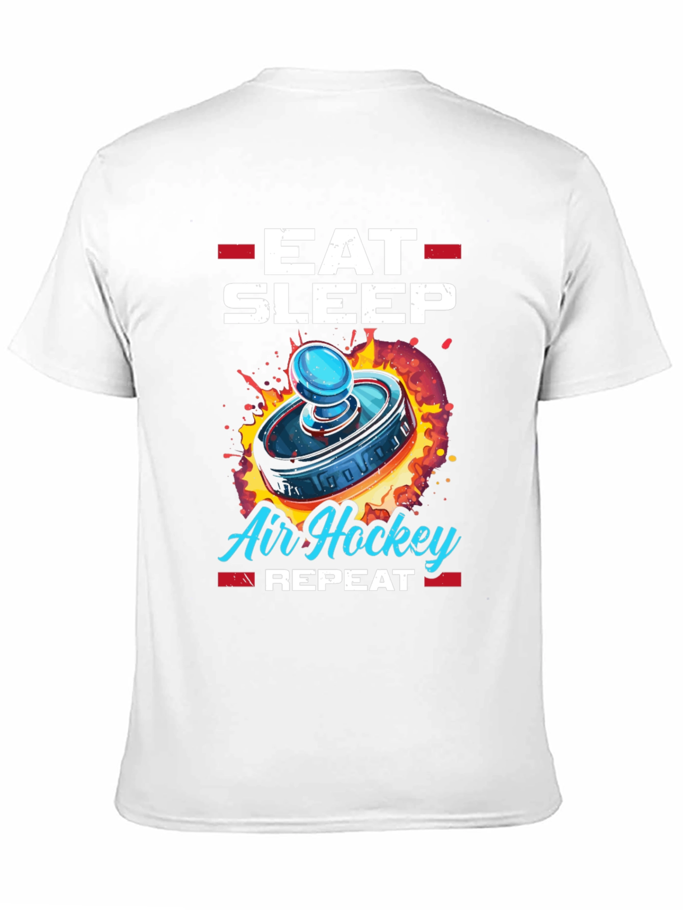 Eat Sleep Air Hockey Repeat Graphic Tee