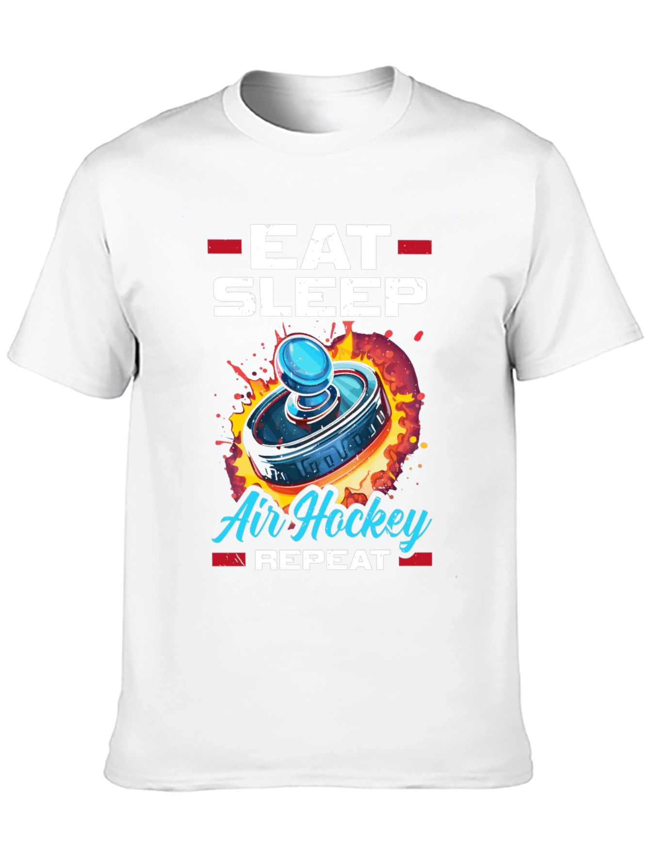 Eat Sleep Air Hockey Repeat Graphic Tee