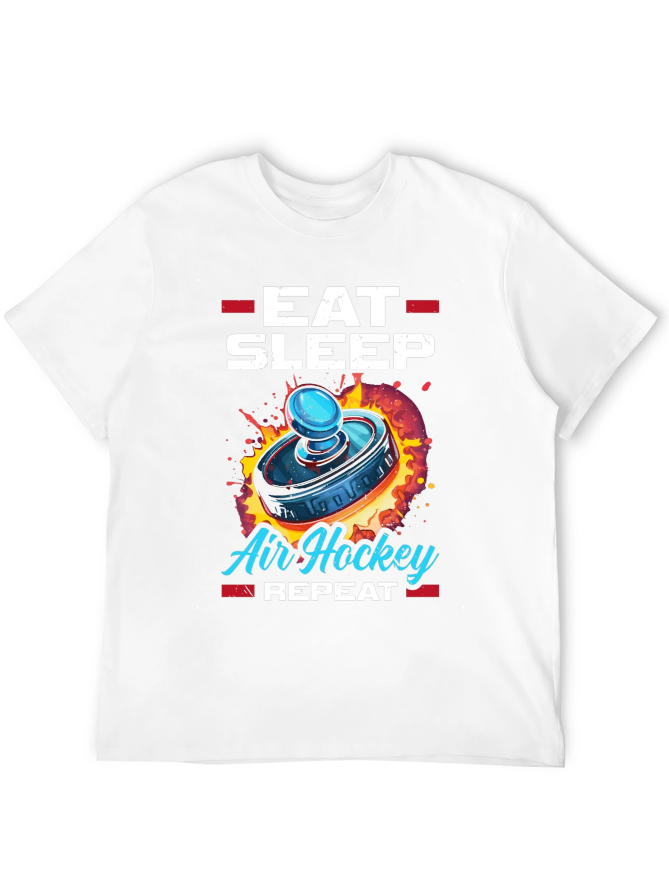 Eat Sleep Air Hockey Repeat Graphic Tee