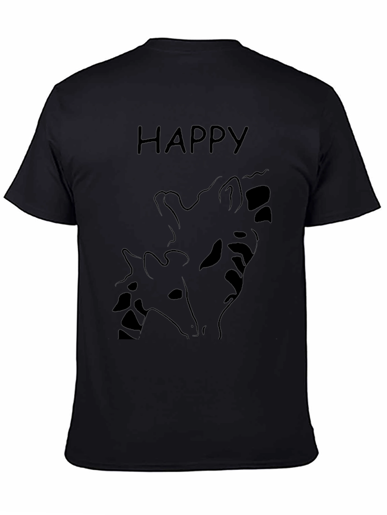 Happy Giraffe Graphic Tee - Soft Cotton Blend