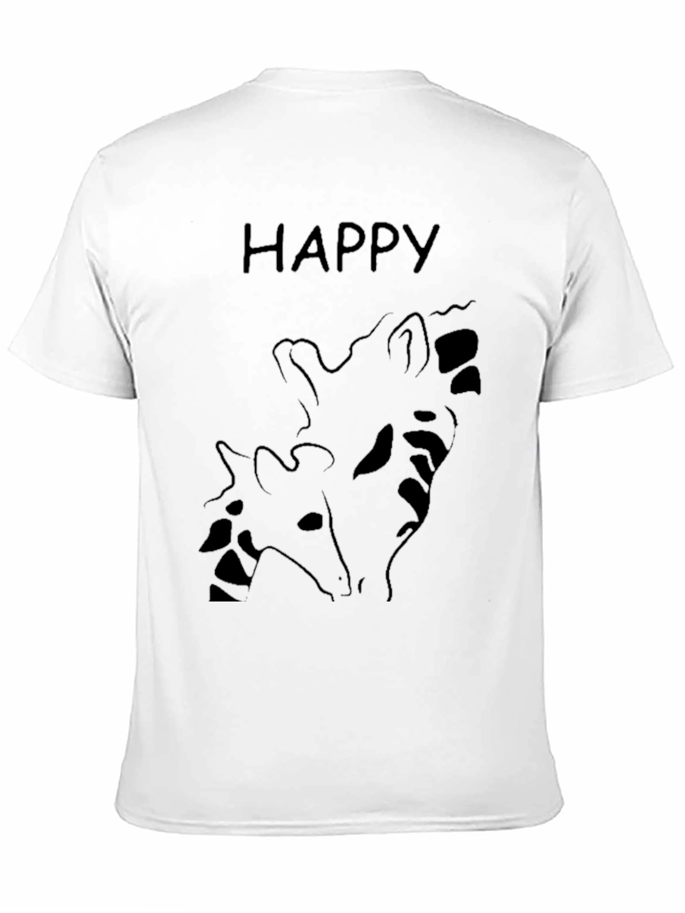 Happy Giraffe Graphic Tee - Soft Cotton Blend