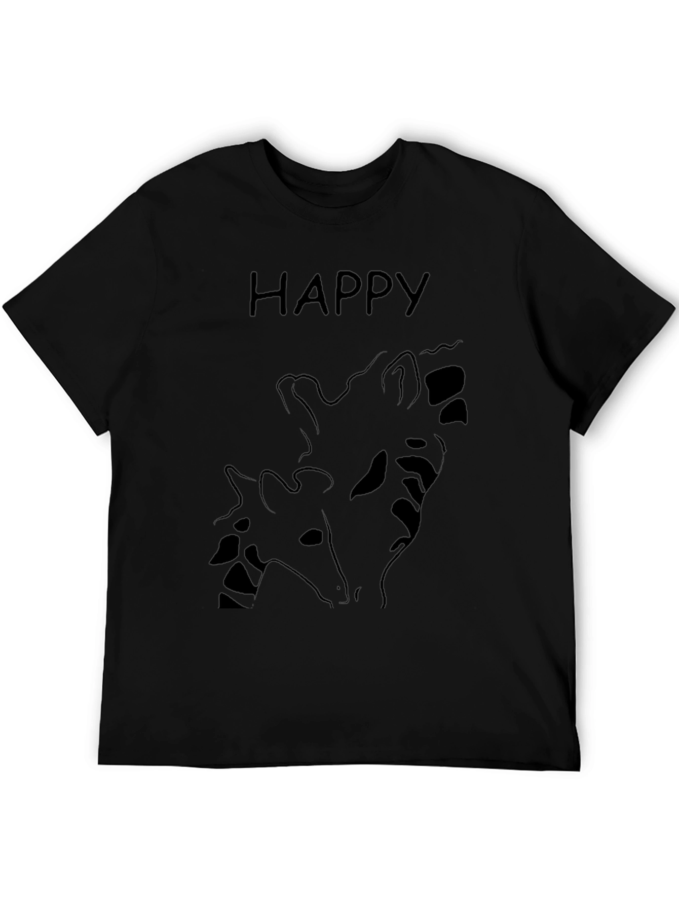 Happy Giraffe Graphic Tee - Soft Cotton Blend