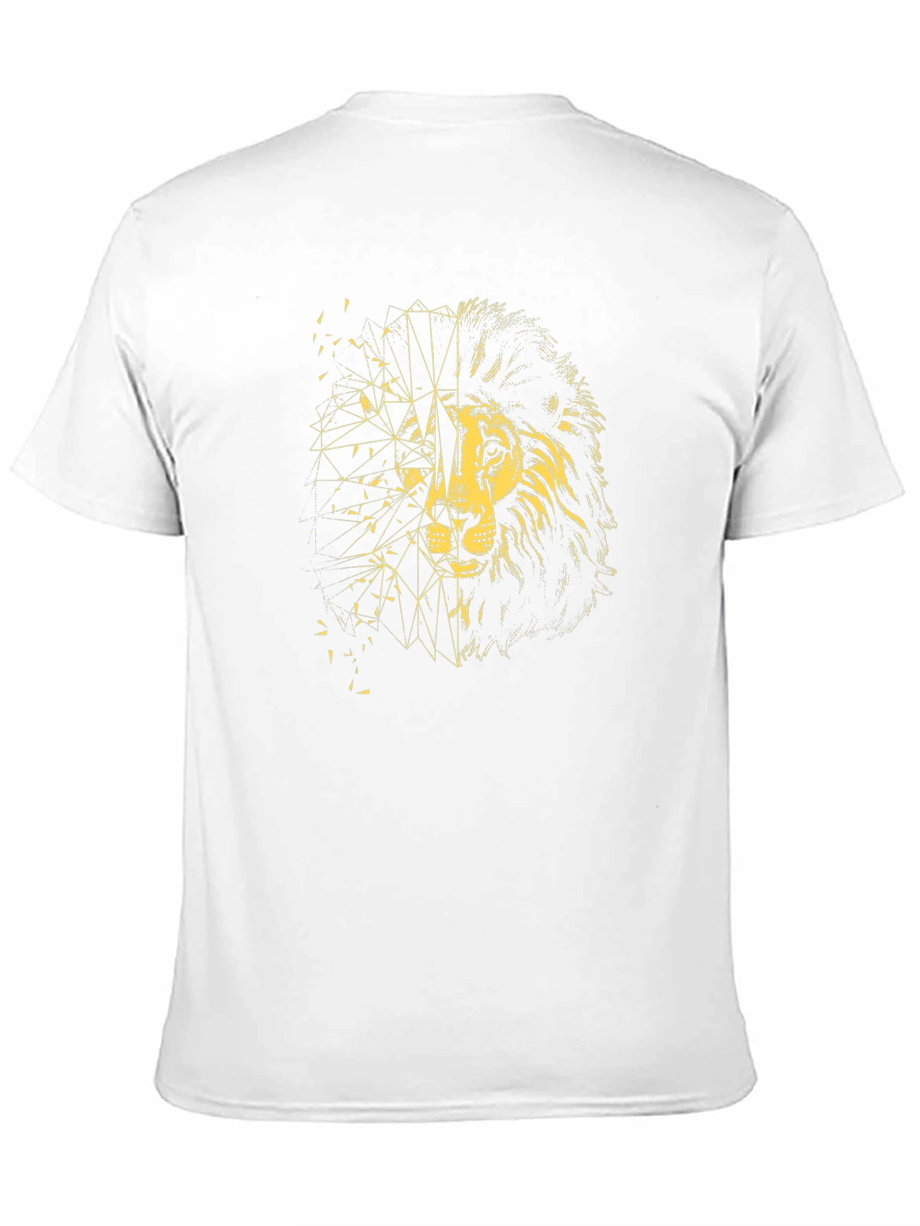 Geometric Lion Graphic Tee - Black