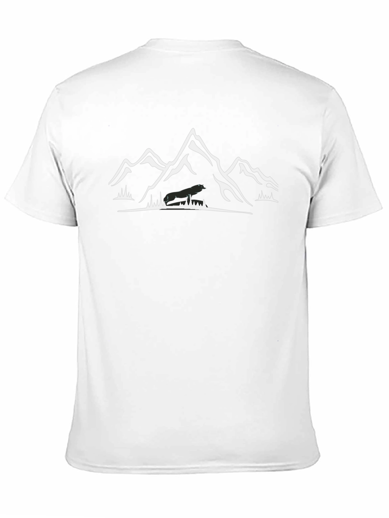 Mountain Range Graphic Tee - Black Cotton T-Shirt