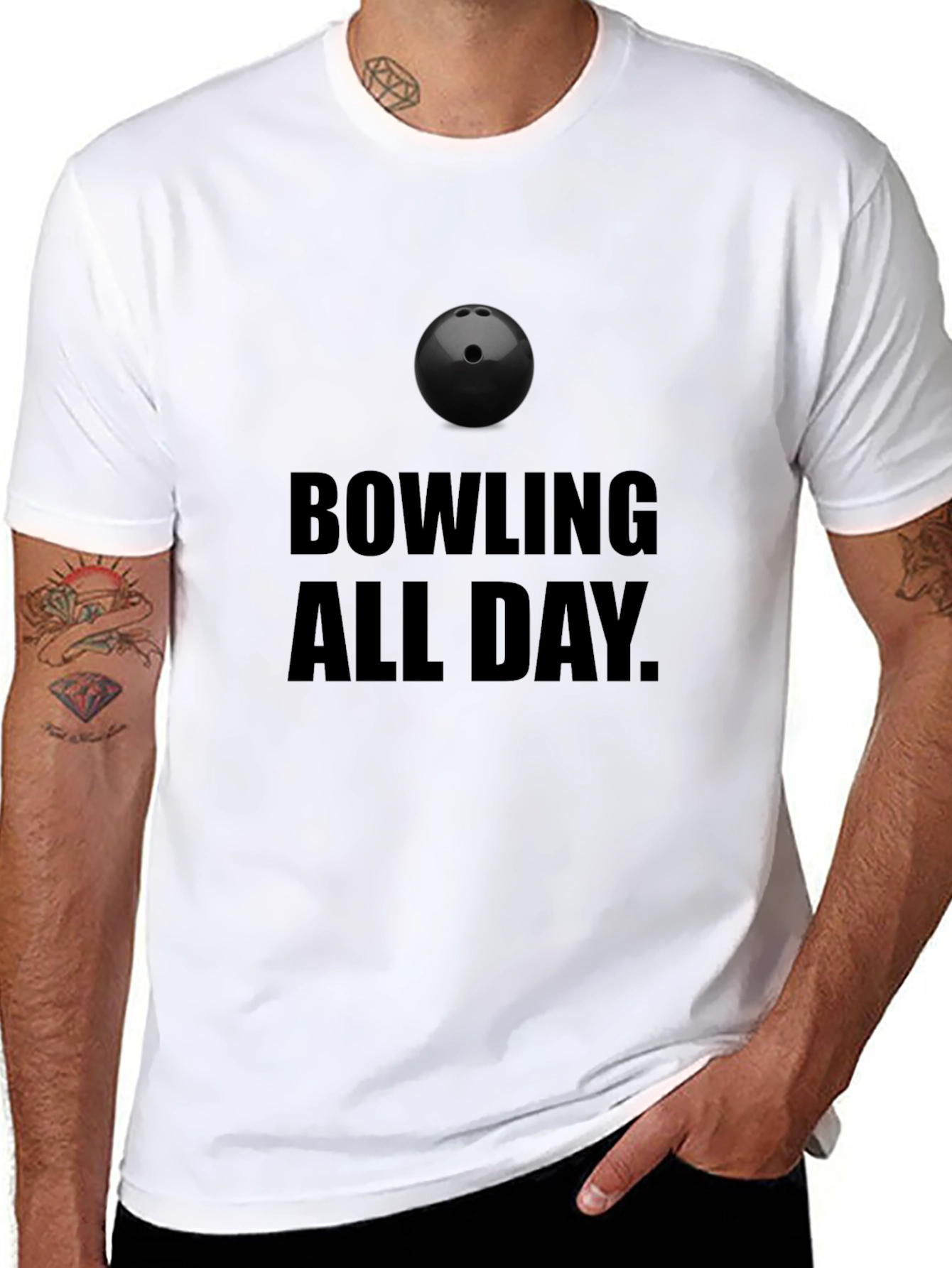Bowling All Day Black T-Shirt