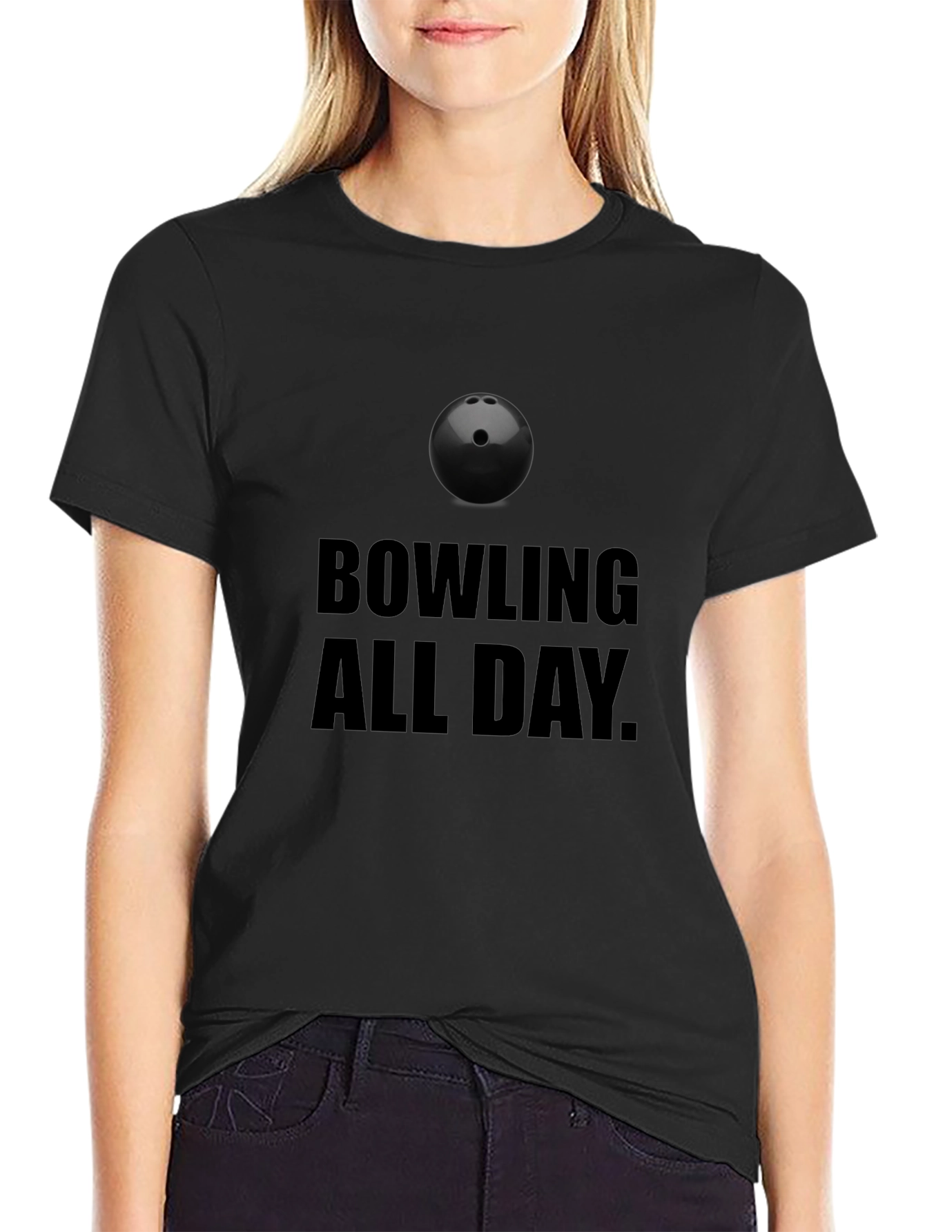 Bowling All Day Black T-Shirt