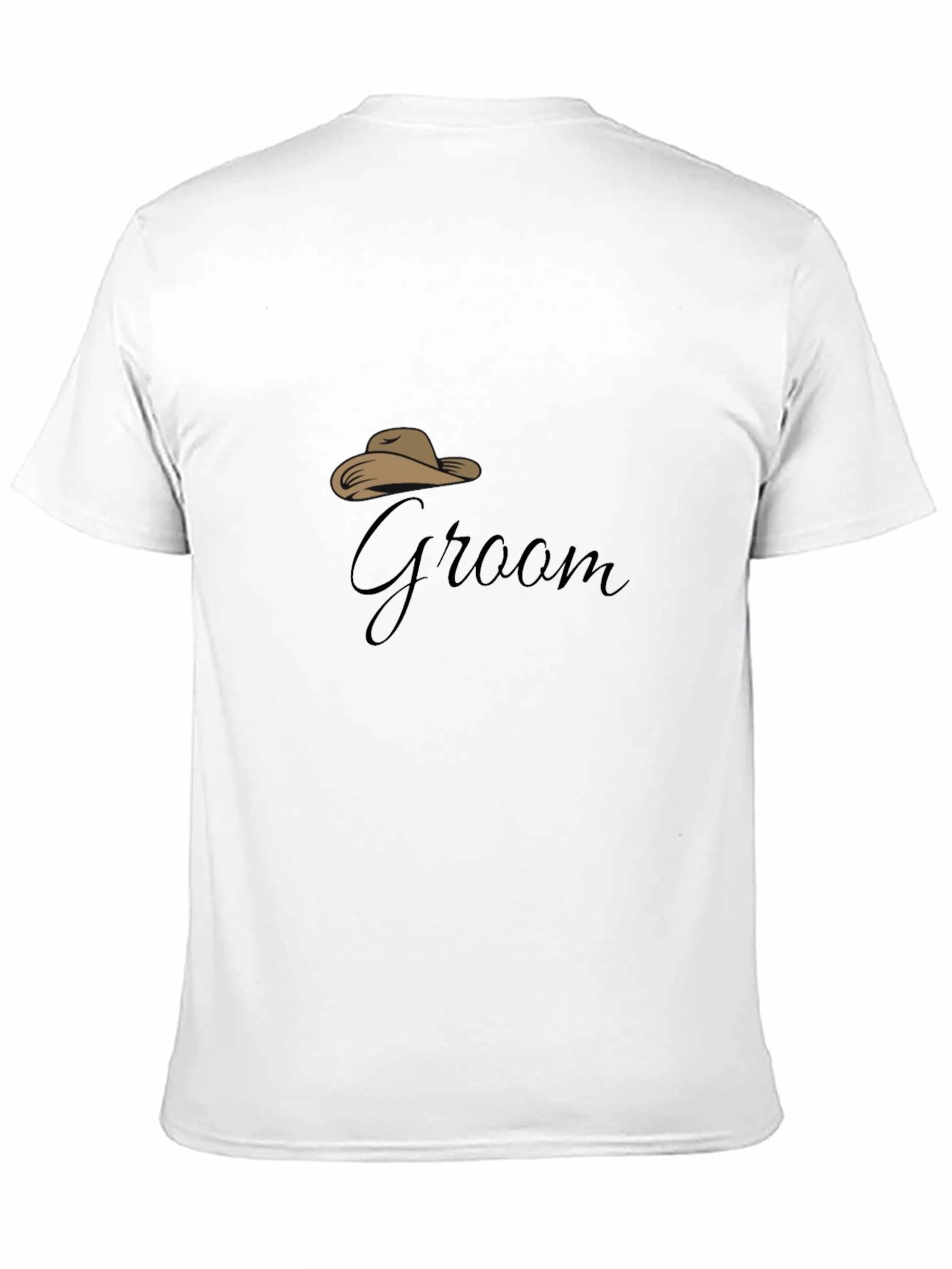 Groom Cowboy Hat Graphic Black T-Shirt