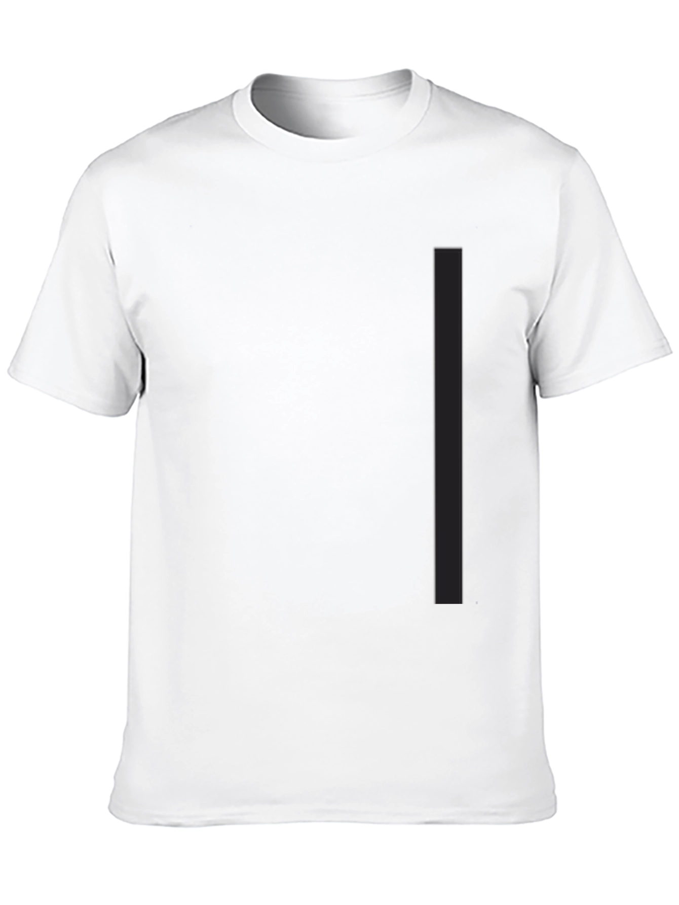 Mens Solid Black Crew Neck Tee