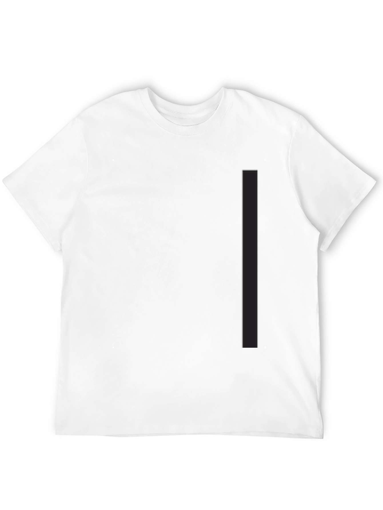Mens Solid Black Crew Neck Tee