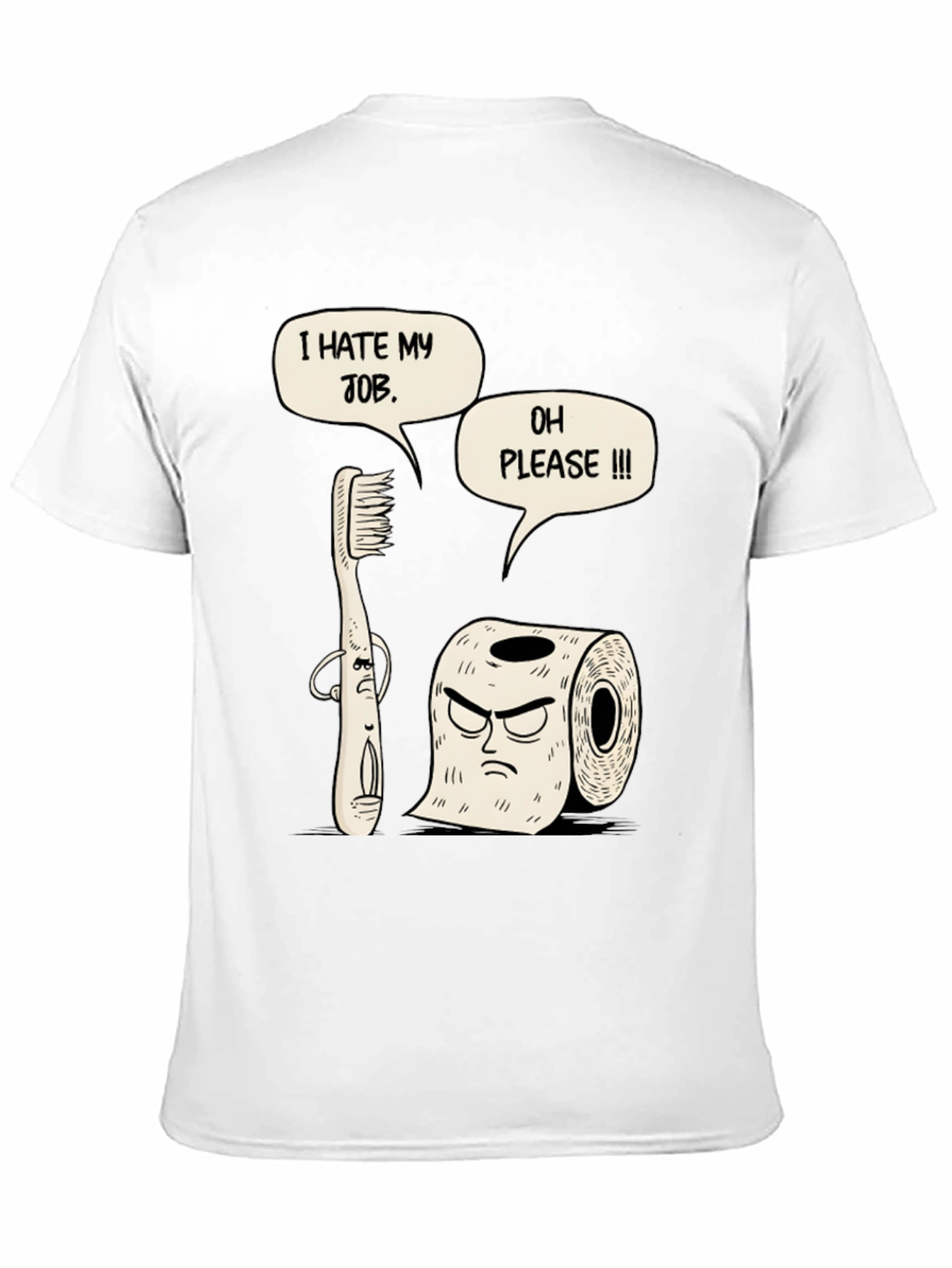 Humorous I Hate My Job Graphic T-Shirt