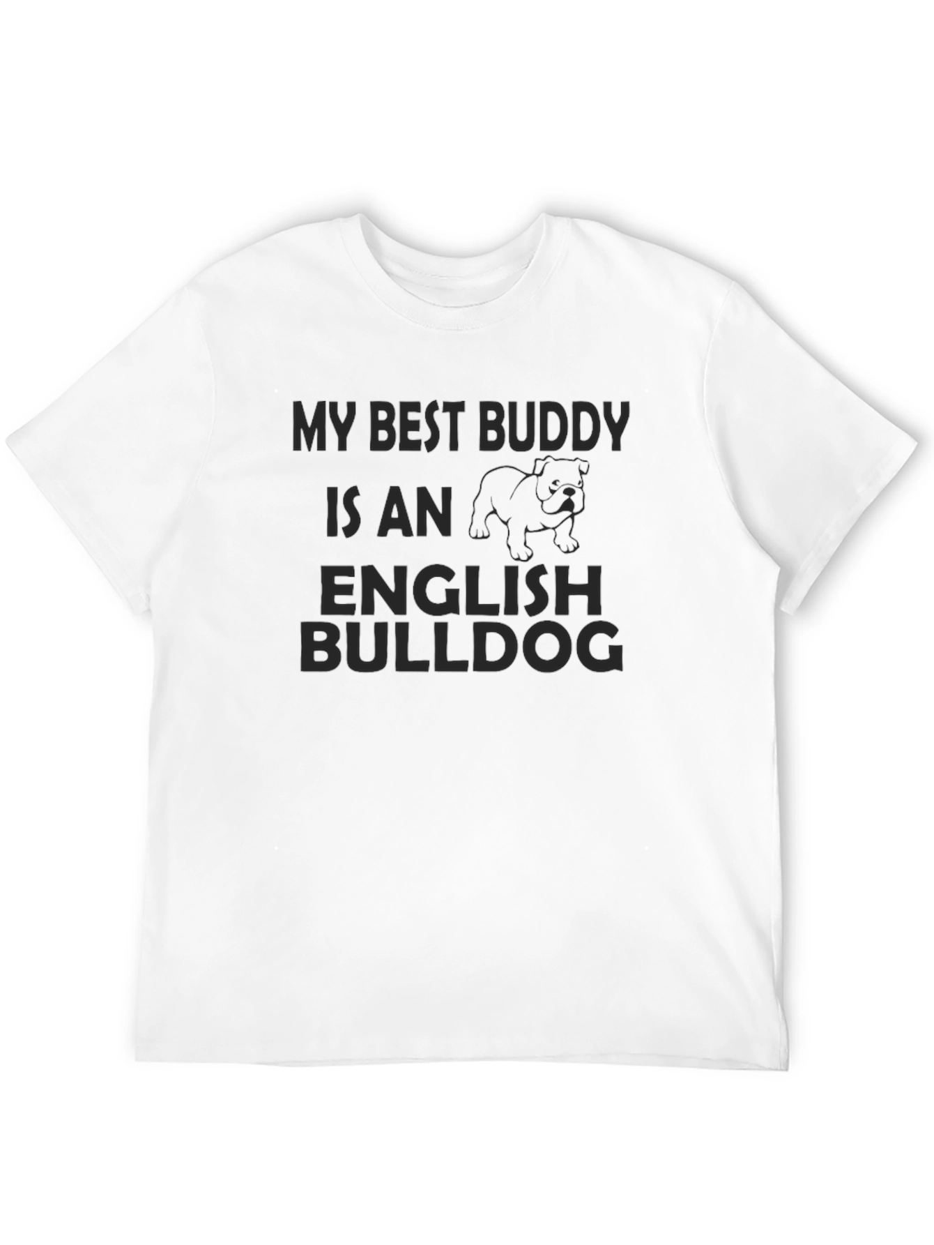 English Bulldog Best Buddy Black T-Shirt