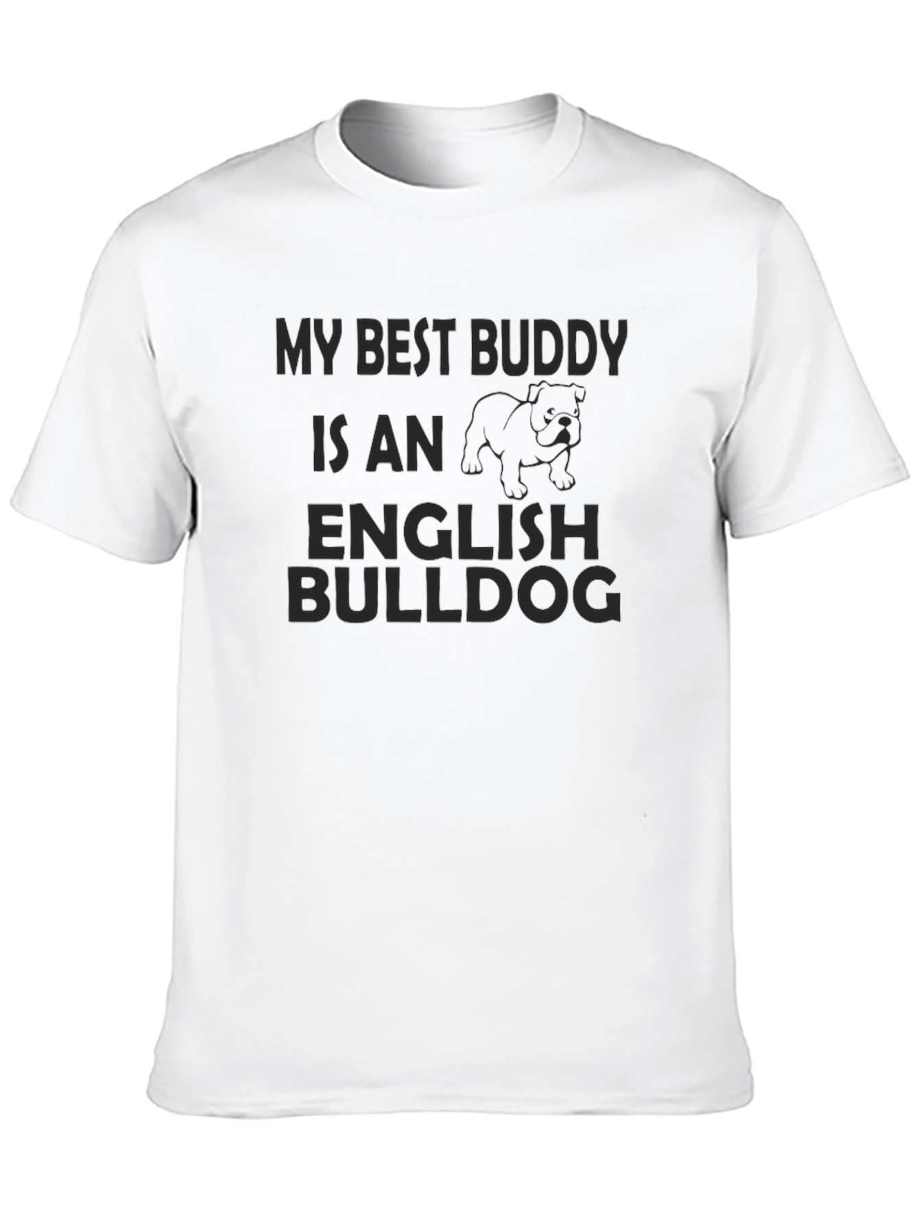 English Bulldog Best Buddy Black T-Shirt