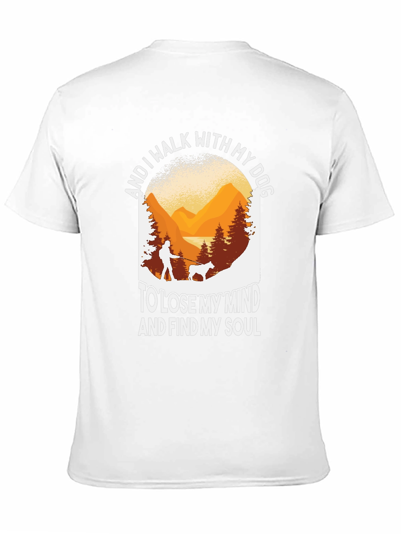 Dog Walking Graphic T-Shirt - Find Your Soul