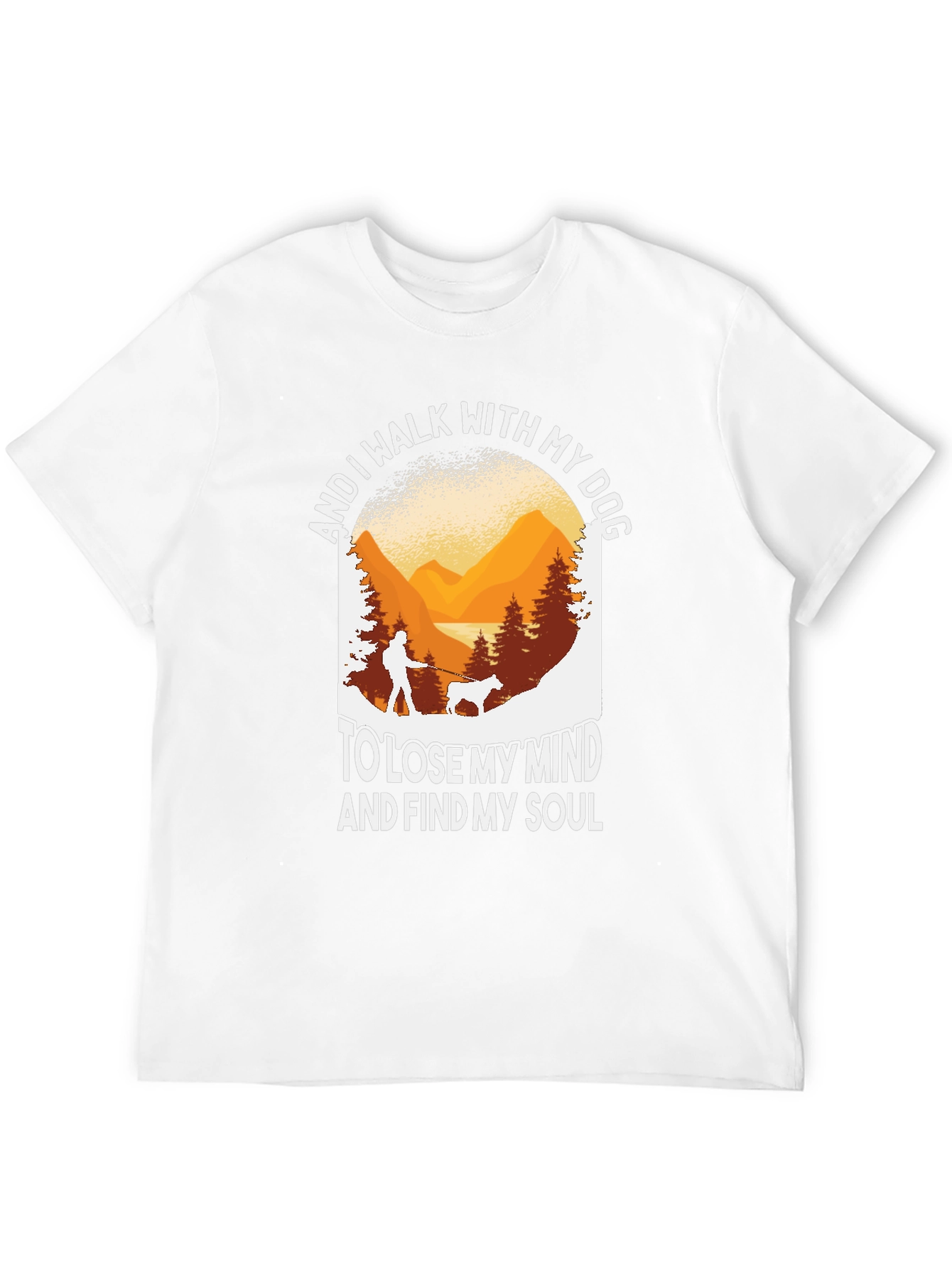 Dog Walking Graphic T-Shirt - Find Your Soul