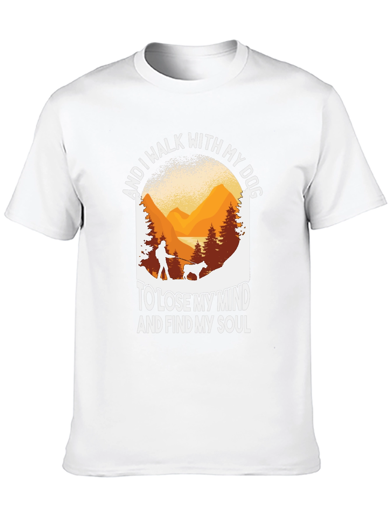 Dog Walking Graphic T-Shirt - Find Your Soul